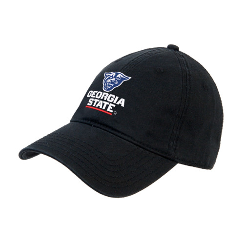 Georgia State Black Unstructured Adjustable Low Profile Hat