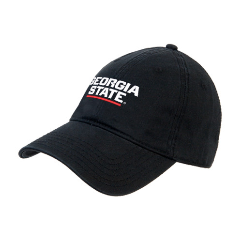 Georgia State Black Unstructured Adjustable Low Profile Hat