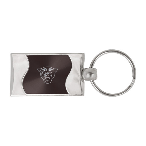 Georgia State Silverline Black Wave Key Holder