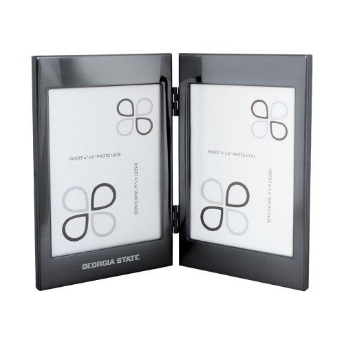 Georgia State Black Nickel Double Photo Frame