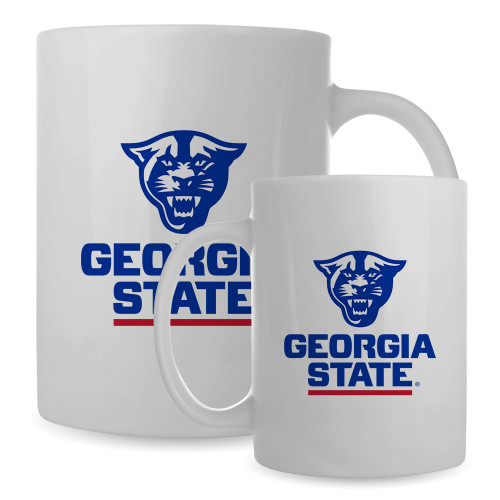 Georgia State Full Color White Mug 15oz