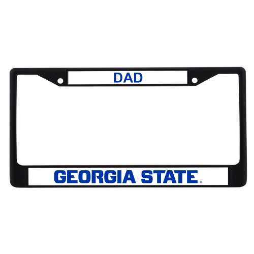 Georgia State Dad Metal License Plate Frame in Black