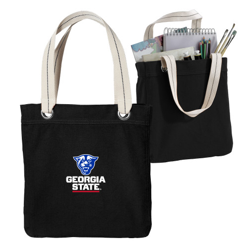 Georgia State Allie Black Canvas Tote