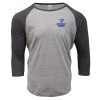 Thumbnail image for  Threadfast Unisex Black Triblend 3/4 Sleeve Raglan