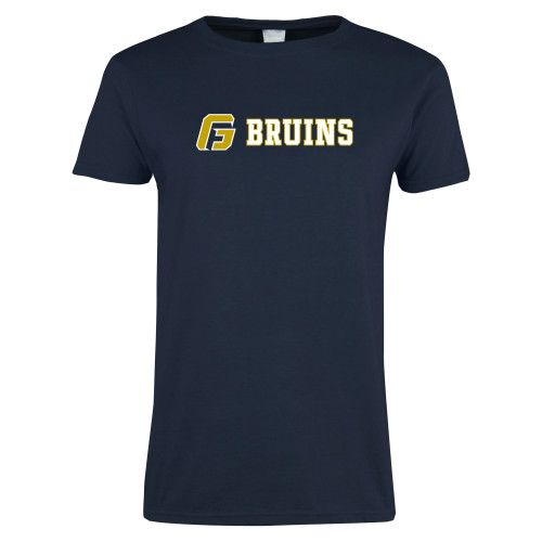  Womens Short Sleeve Navy Tee - G Bruins Flat