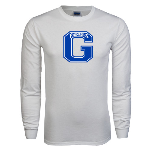  White Long Sleeve T Shirt - Primary Logo