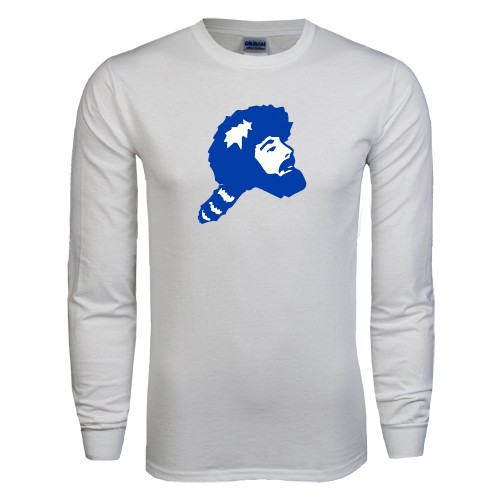  White Long Sleeve T Shirt - Pioneer Head