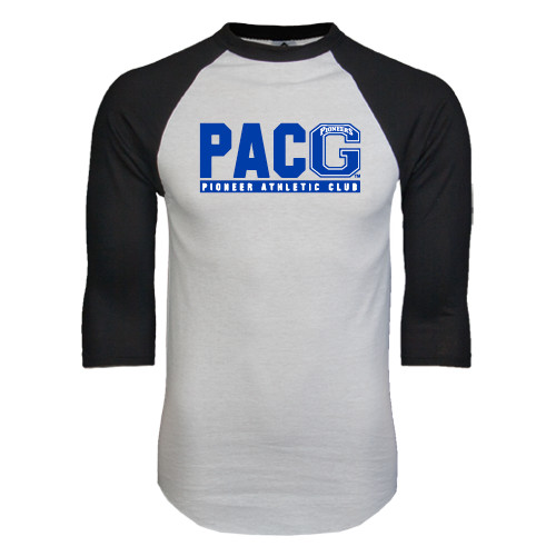  White/Black Raglan Baseball T Shirt - PACG