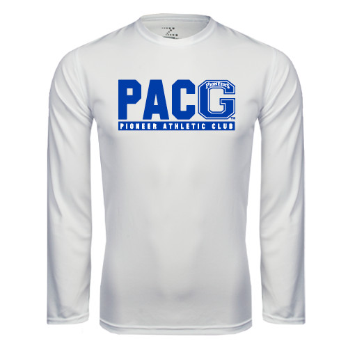  White Performance Long Sleeve Shirt - PACG