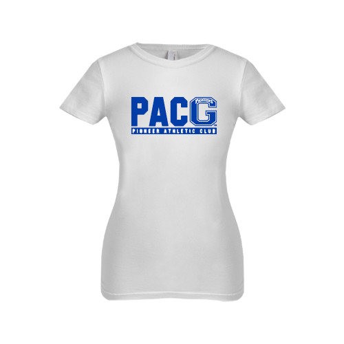  Next Level Girls White Fashion Fit T Shirt - PACG