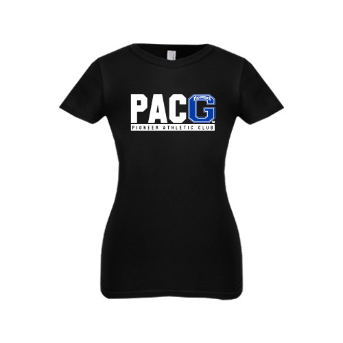  Next Level Girls Black Fashion Fit T Shirt - PACG