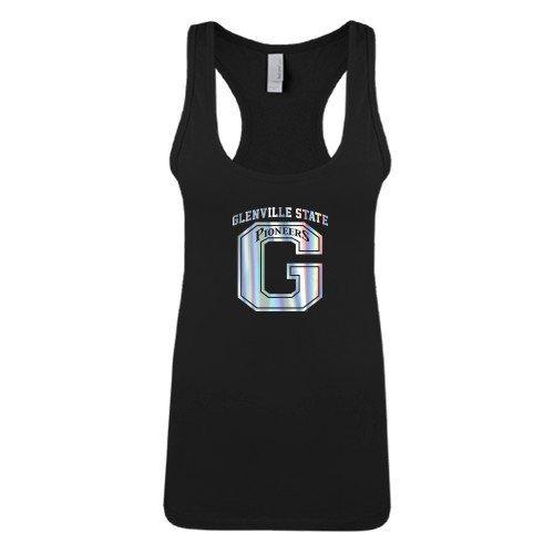  Next Level Womens Black Racerback Tank  - Glenville State G