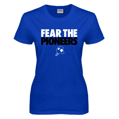  Womens Royal Short Sleeve Tee - Fear the Pioneers
