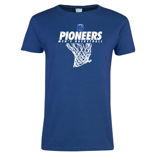  Womens Royal Short Sleeve Tee - Mens Basketball with Net