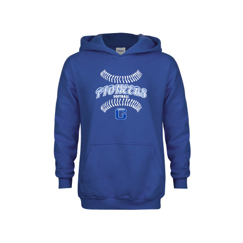  Youth Royal Fleece Hoodie - Softball Inside Laces