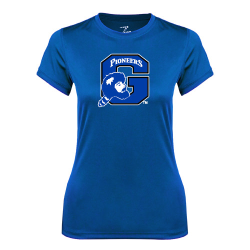  Womens Royal Performance Tee - Secondary Logo