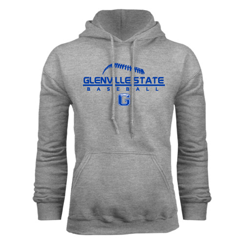  Grey Fleece Hoodie - Baseball Laces on Top
