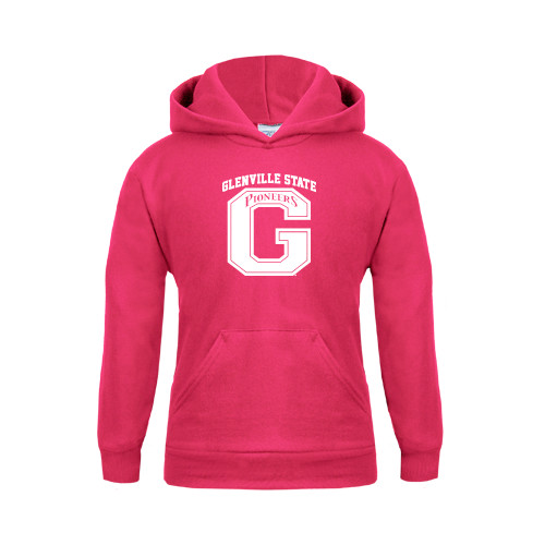 Youth Hot Pink Fleece Hoodie - Glenville State G