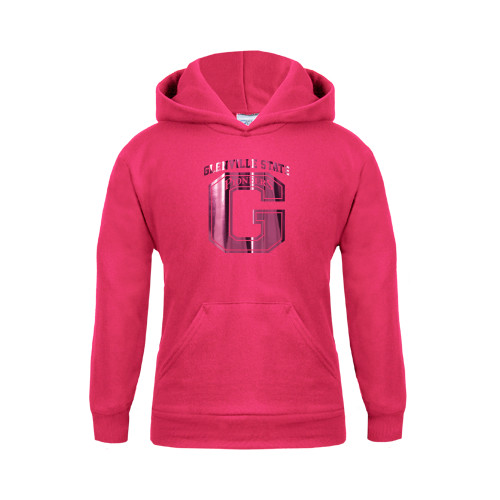  Youth Hot Pink Fleece Hoodie - Glenville State G