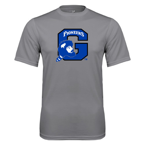  Grey Concrete Performance Tee - Secondary Logo