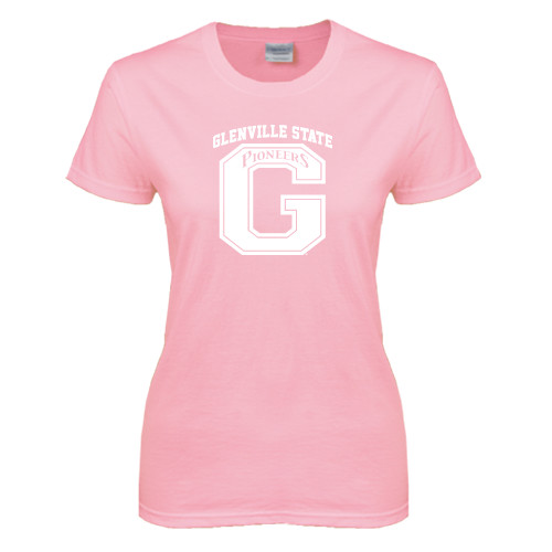  Womens Pink Short Sleeve Tee - Glenville State G