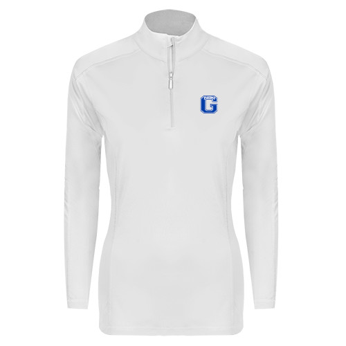  Syntrel Womens Platinum Interlock 1/4 Zip - Primary Logo