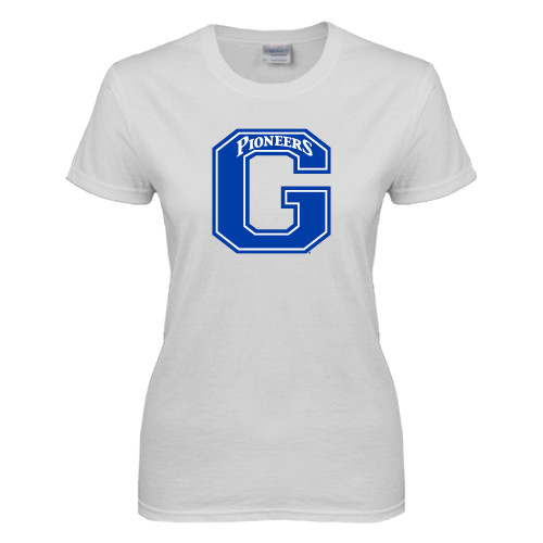  Womens White Short Sleeve Tee - Primary Logo