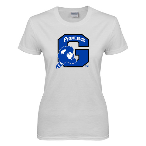  Womens White Short Sleeve Tee - Secondary Logo