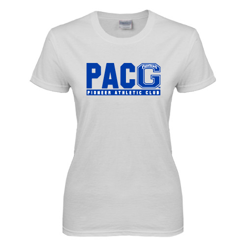  Womens White Short Sleeve Tee - PACG