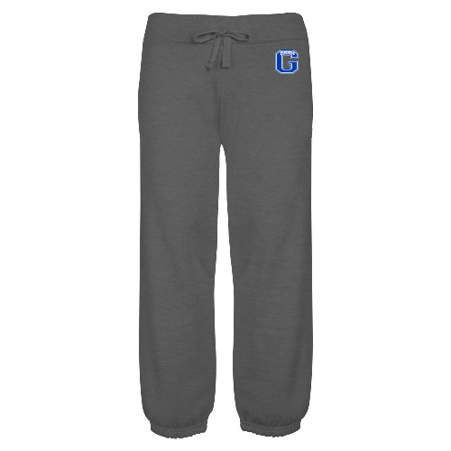  ENZA Womens Dark Heather Banded Fleece Capri - Primary Logo