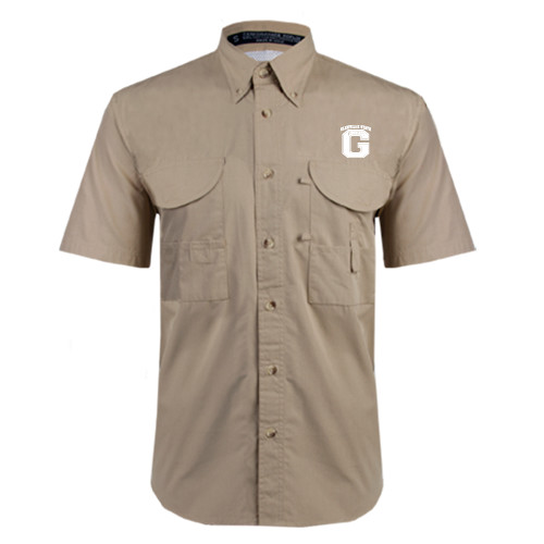  Khaki Fishing Shirt Performance Short Sleeve - Glenville State G