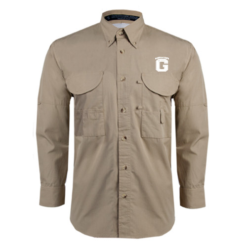  Khaki Fishing Shirt Performance Long Sleeve - Glenville State G