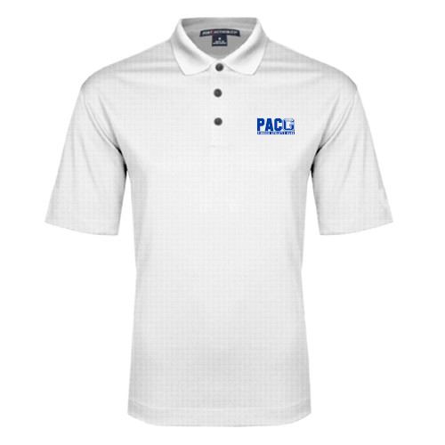  White Performance Fine Jacquard Polo - PACG