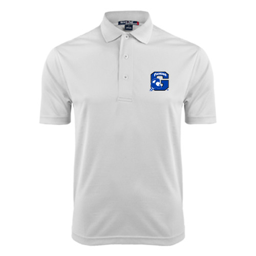  White Dry Mesh Polo - Secondary Logo