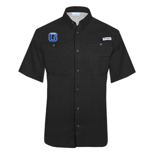  Columbia Black Tamiami Performance Short Sleeve Shirt - Primary Logo