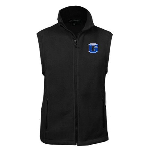  Black Fleece Full Zip Vest - Primary Logo