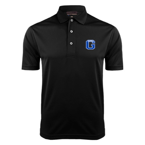  Black Dry Mesh Polo - Primary Logo
