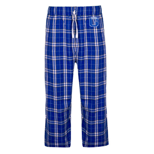  Royal/White Flannel Pajama Pant - Primary Logo