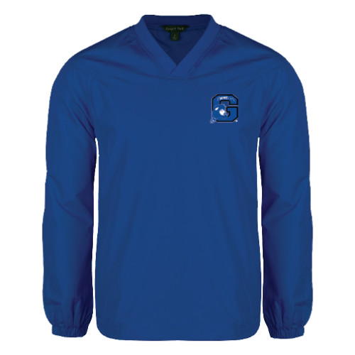  Royal V Neck Raglan Windshirt - Secondary Logo