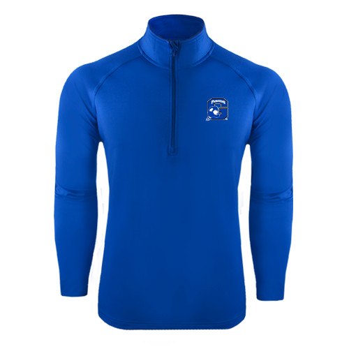  Sport Tek Royal Sport Wick Stretch 1/2 Zip Pullover - Secondary Logo