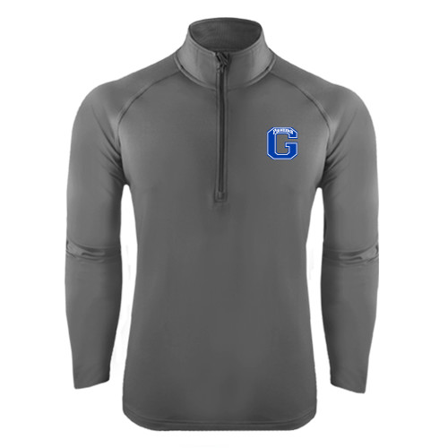  Sport Tek Charcoal Sport Wick Stretch 1/2 Zip Pullover - Primary Logo