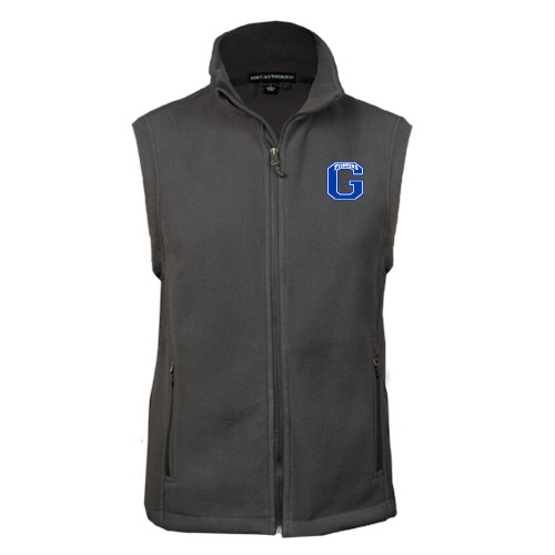  Charcoal Fleece Full Zip Vest - Primary Logo