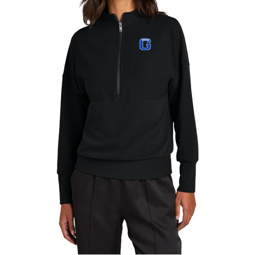  Mercer+Mettle Womens Deep Black 1/4 Zip - Primary Logo