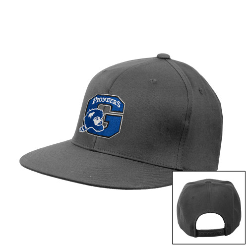  Charcoal Flat Bill Snapback Hat - Secondary Logo