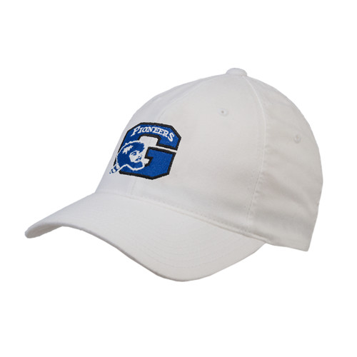  White Flexfit Structured Low Profile Hat - Secondary Logo