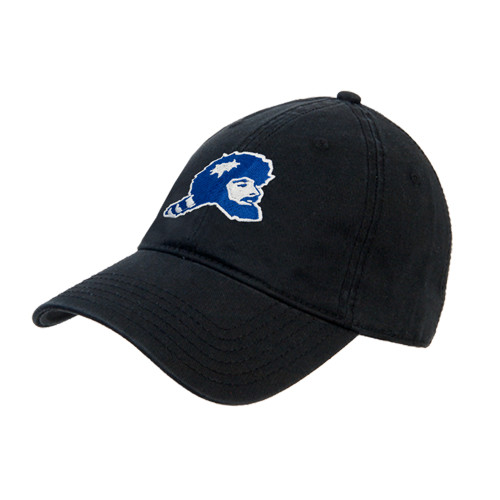  Black Unstructured Adjustable Low Profile Hat - Pioneer Head