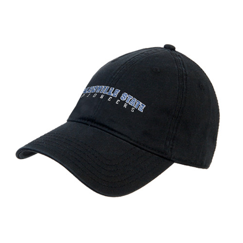  Black Unstructured Adjustable Low Profile Hat - Glenville State Pioneers Arched