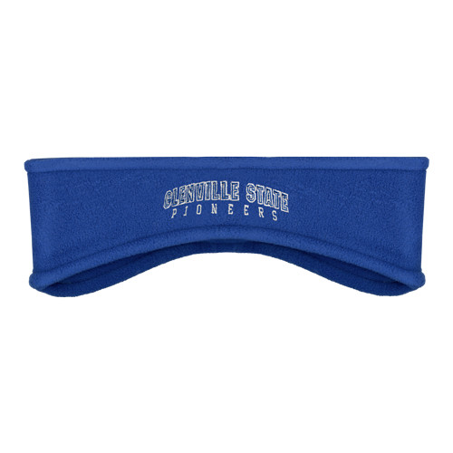  Royal Stretch Fleece Headband - Glenville State Pioneers Arched