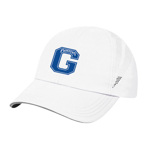  Womens White Performance Cap - Primary Logo