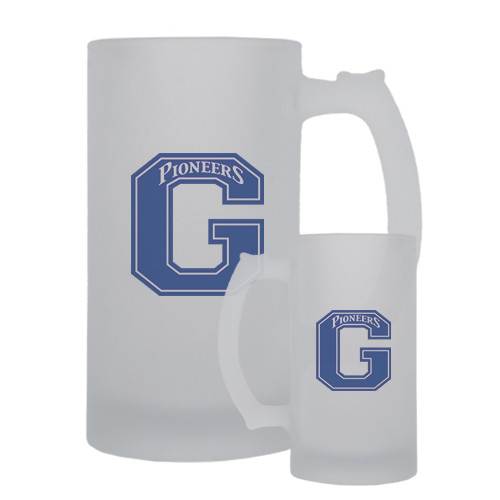  Full Color Decorative Frosted Glass Mug 16oz - Primary Logo